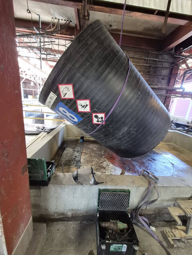 Dernière vue de la remise en conformité de la cuve PEHD